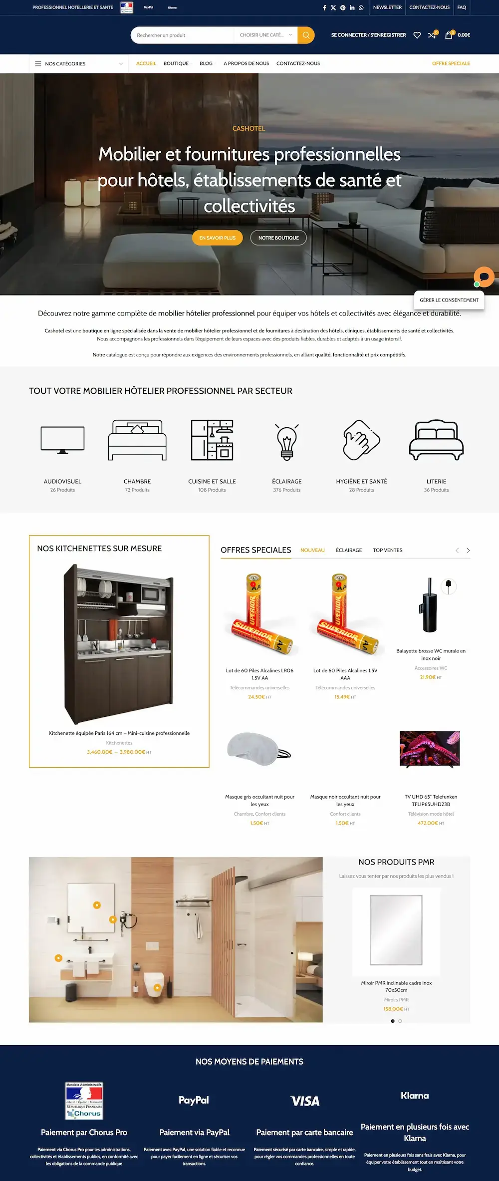 Refonte E-commerce Cashotel