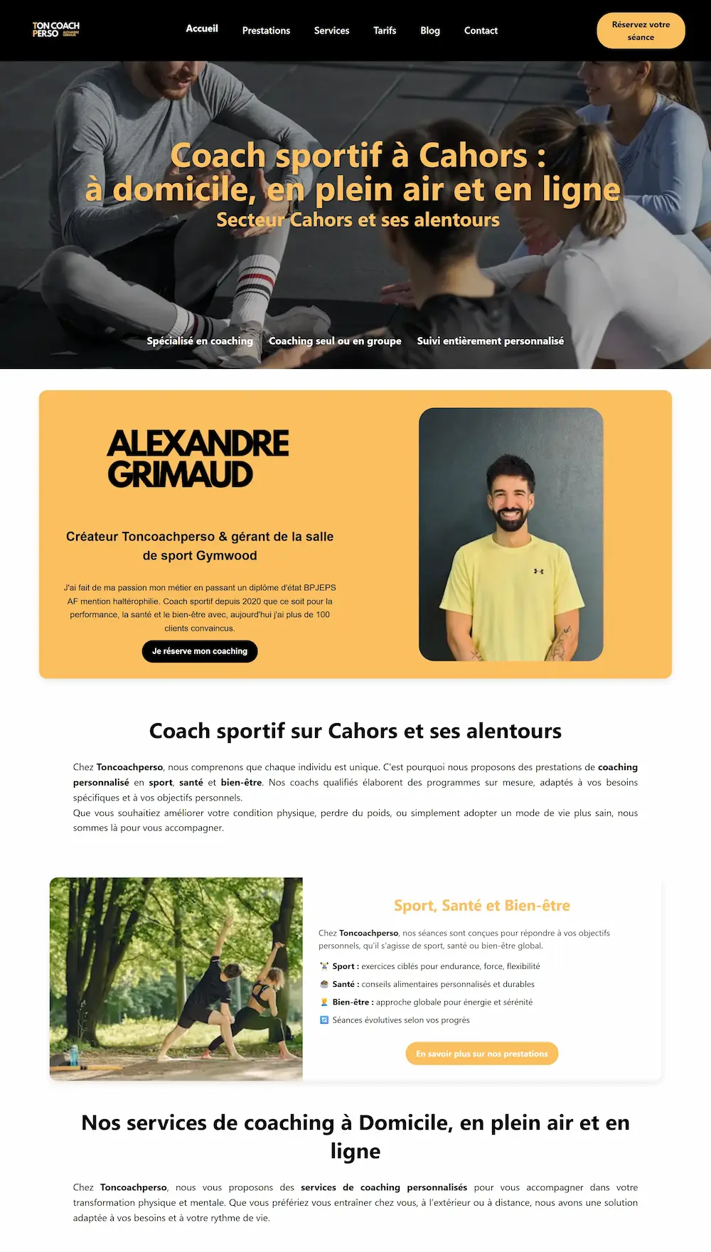 Site vitrine Toncoachperso